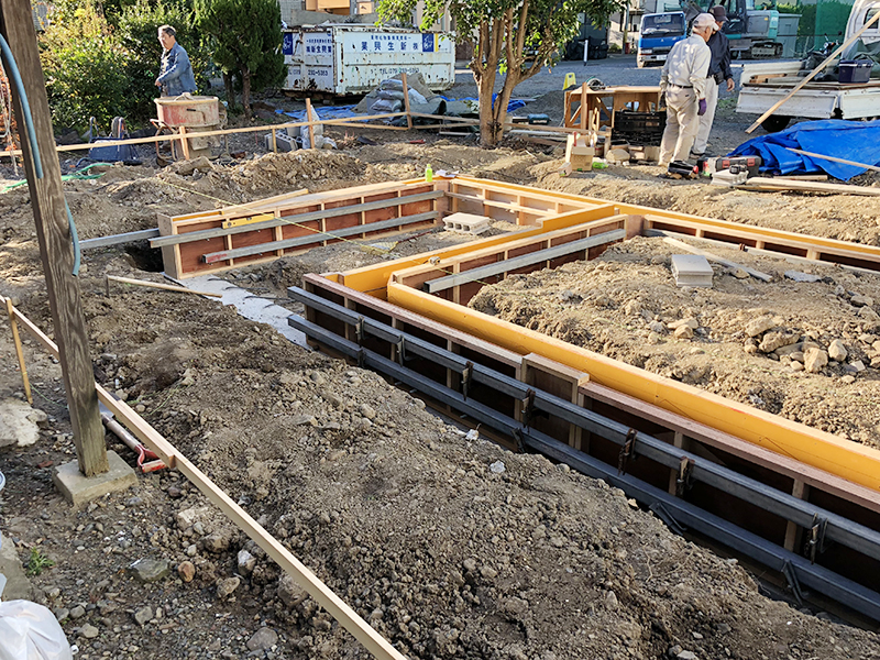 ガレージ新築工事（基礎工事）