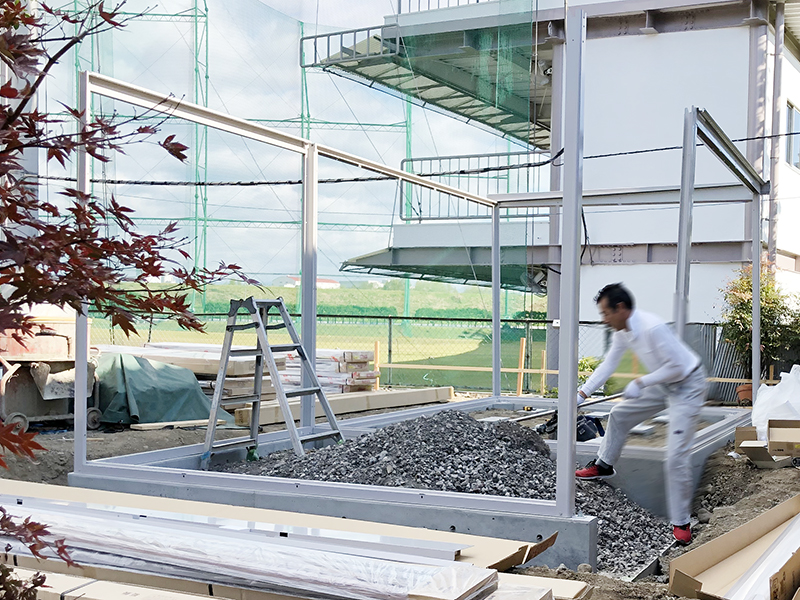 ガレージ新築工事（基礎工事）