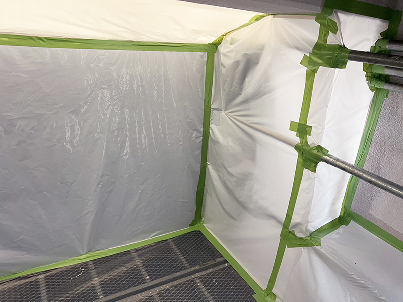 ゆりのき台中学校-外壁塗料アスベスト除去工事