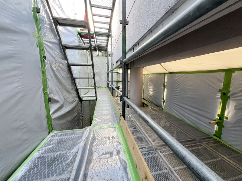 ゆりのき台中学校-外壁塗料アスベスト除去工事